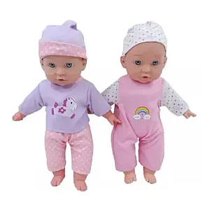 Set păpuși gemene de 35 cm cu sunet și accesorii