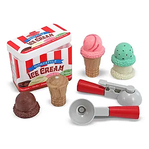 Melissa&Doug Set de joacă din lemn – înghețată 