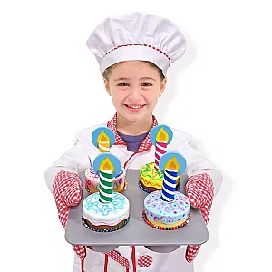 Melissa&Doug Set de joacă din lemn – brioșe