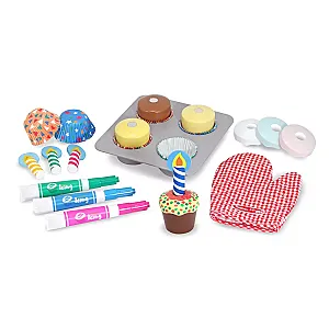 Melissa&Doug Set de joacă din lemn – brioșe