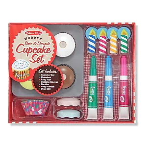 Melissa&Doug Set de joacă din lemn – brioșe