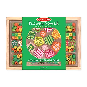 Melissa&Doug Fa gyöngyfűző virágokkal