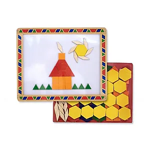 Melissa&Doug Set mozaic magnetic din lemn – 120 piese