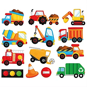 Buddy & Barney – Set de baie cu vehicule de construcții 