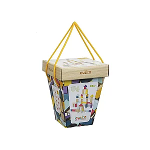 Cubika set de construcție din lemn – 100 piese