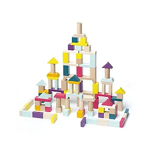 Cubika set de construcție din lemn – 100 piese