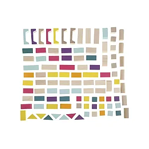 Cubika set de construcție din lemn – 100 piese