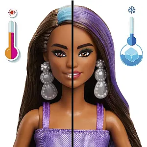 Barbie Party Unboxed Glam Party – Păpușa Purple Sparkle cu surprize