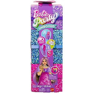 Barbie Party Unboxed Glam Party – Păpușa Pink Sparkle cu surprize