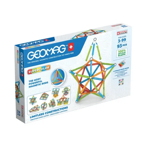 Geomag Supercolor Recycled, 93 piese