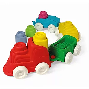 Clemmy Tren senzorial cu cuburi moi