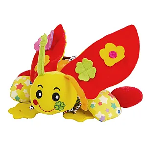 Biba Toys Katica plüss bébijáték csörgővel