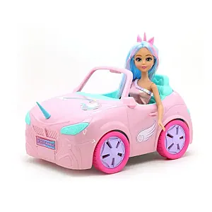 Dreameez păpușă cu decapotabilă roz tematică unicorn