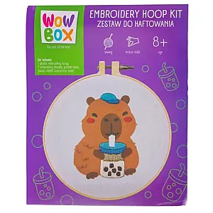WowBox Kapibara Bubble Tea hímző kreatív készlet