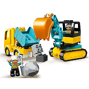 LEGO® DUPLO 10931 – Camion și excavator pe șenile