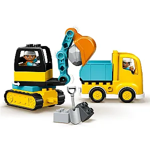 LEGO® DUPLO 10931 – Camion și excavator pe șenile