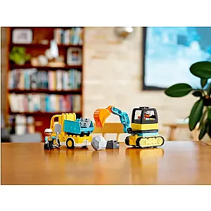 LEGO® DUPLO 10931 – Camion și excavator pe șenile