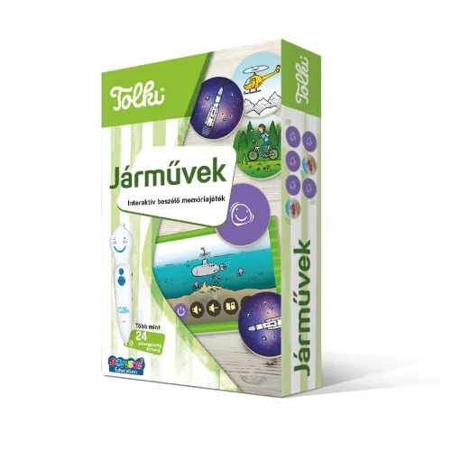Tolki interaktív memóriajáték - Járművek în limba maghiară