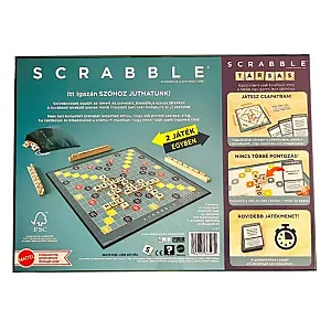 Scrabble 2 az 1-ben társasjáték, fa