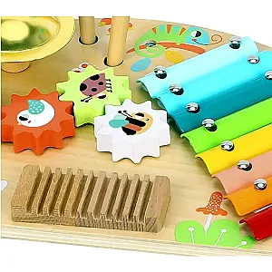 Tooky Toy: Hangszeres játszóasztal és foglalkoztató fából