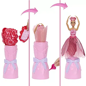 Barbie Virágvarázs Meglepetés baba - Rózsa