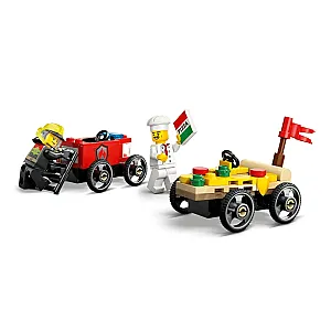 LEGO® City 60458 – Versenycsomag: Pizza furgon vs. tűzoltóautó