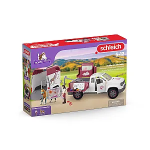Schleich 42704 – Set veterinar cu pick-up și remorcă
