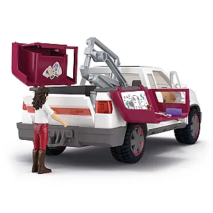 Schleich 42704 – Set veterinar cu pick-up și remorcă