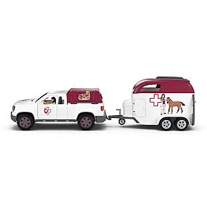 Schleich 42704 – Set veterinar cu pick-up și remorcă