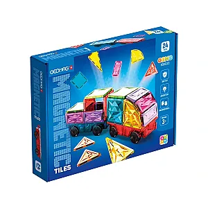 Geomag Magnetic Tiles Gems járművekkel (24 db)