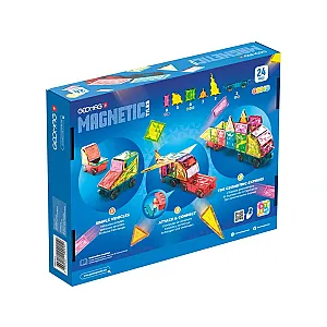 Geomag Magnetic Tiles Gems járművekkel (24 db)