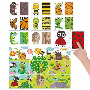 Headu – Állatok és bundáik Montessori puzzle