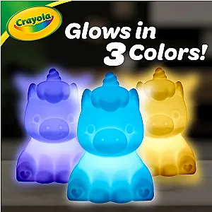 Crayola Light-Ups: Unicorn – lampă de veghe lavabilă și colorabilă