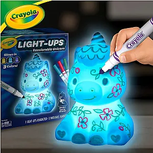 Crayola Light-Ups: Unicorn – lampă de veghe lavabilă și colorabilă