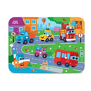 Kids Hits – Fa formaillesztő (Városi járművek)