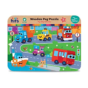 Kids Hits – Fa formaillesztő (Városi járművek)
