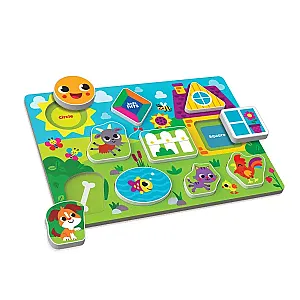 Kids Hits – Puzzle din lemn cu forme (Ferma)