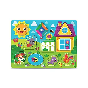 Kids Hits – Puzzle din lemn cu forme (Ferma)