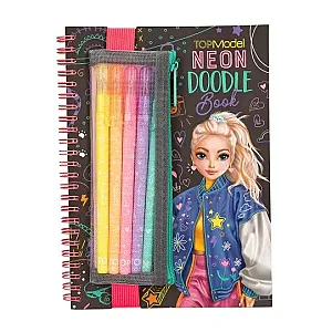TOPModel Neon Doodle carte de colorat cu pixuri gel 1-13217
