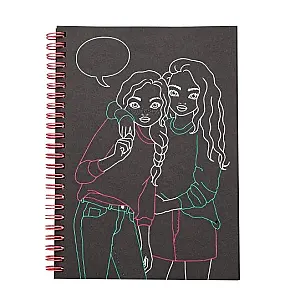 TOPModel Neon Doodle carte de colorat cu pixuri gel 1-13217