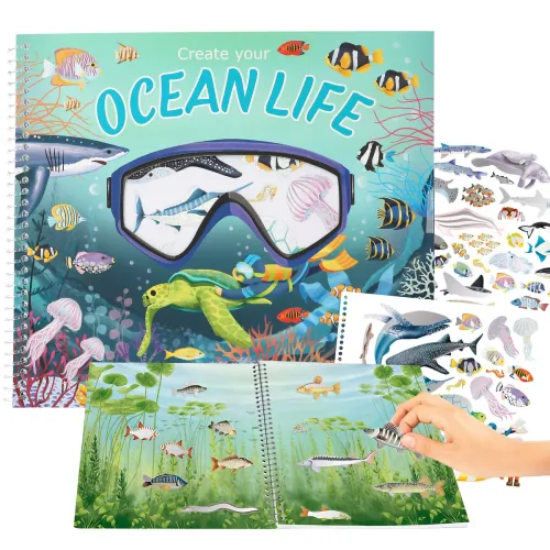 Depesche Create Your Ocean Life – carte cu stickere holografice 1-13600