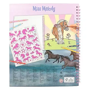 TOPModel Miss Melody carte de colorat cu paiete reversibile 1-12756