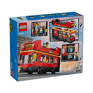 LEGO® CITY 60407 - Autobuz turistic roșu cu etaj 