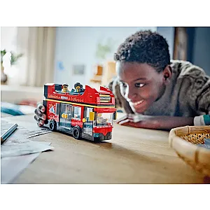 LEGO® CITY 60407 - Autobuz turistic roșu cu etaj 