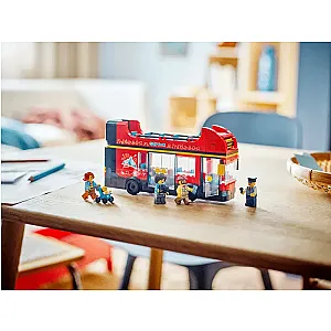 LEGO® CITY 60407 - Autobuz turistic roșu cu etaj 
