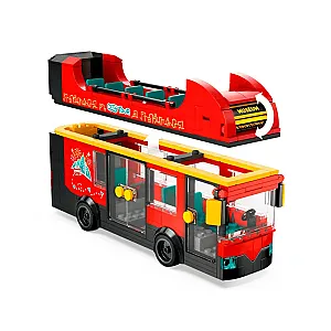 LEGO® CITY 60407 - Autobuz turistic roșu cu etaj 