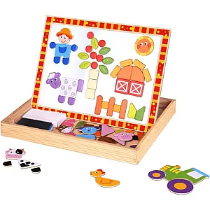 Tooky Toy Kétoldalas fa mágneses rajztábla