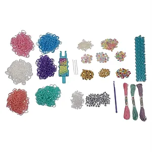 Rainbow Loom set mega pentru brățări cu elastice și mărgele