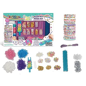 Rainbow Loom set mega pentru brățări cu elastice și mărgele