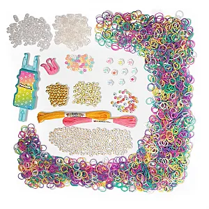 Rainbow Loom set Loomi-Pals pentru brățări cu elastice și mărgele 